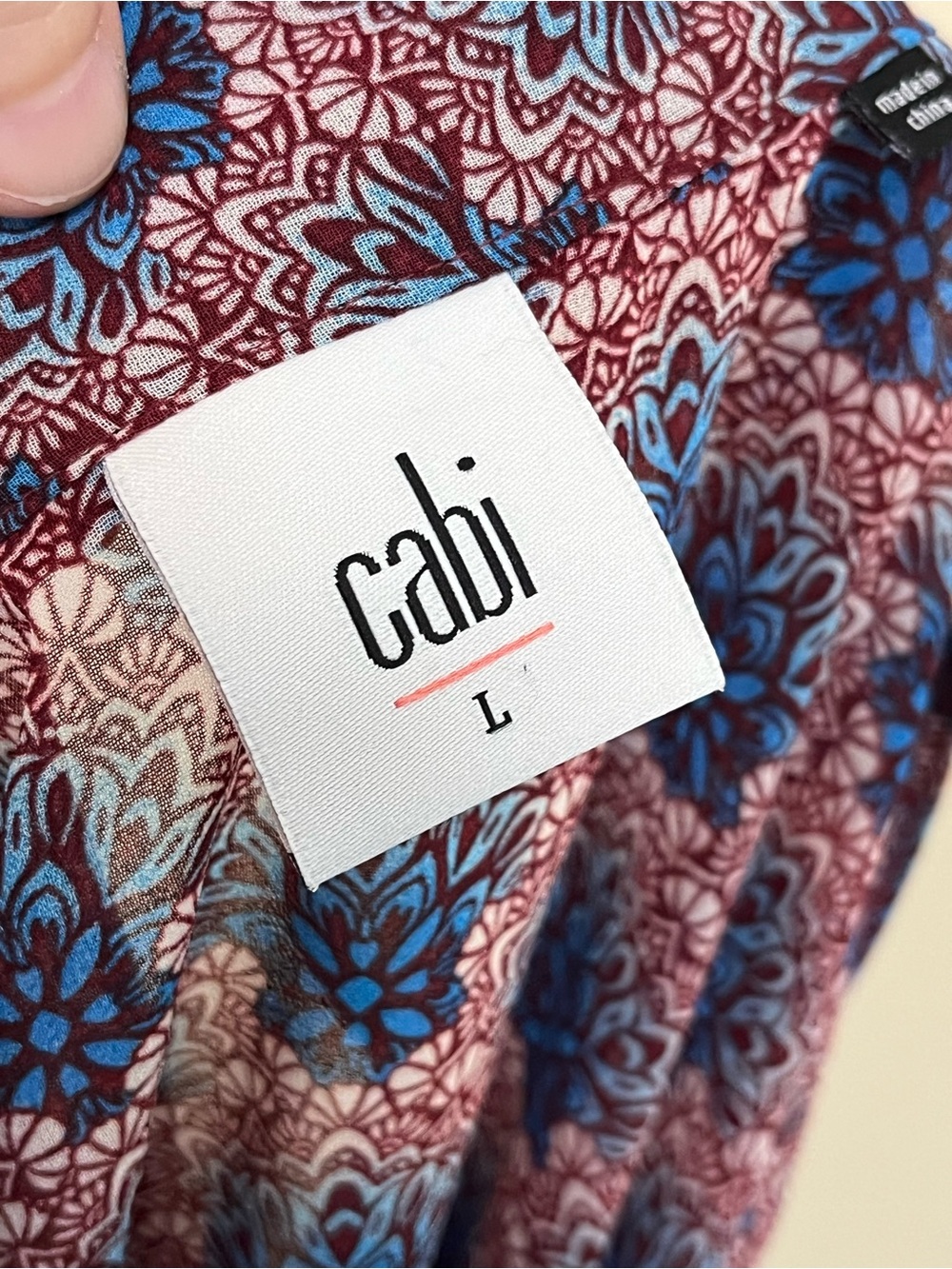 CAbi Sleeveless Fan Blouse - Moroccan Geometric Print - Picture 9 of 13